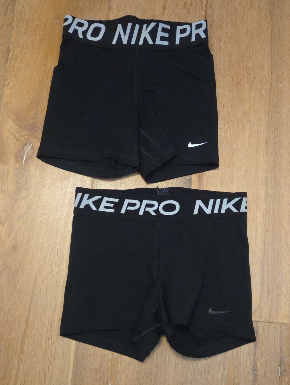 2 Pair Nike Pro Shorts Black 2.5" & 4.5" Inseam S FLAWS